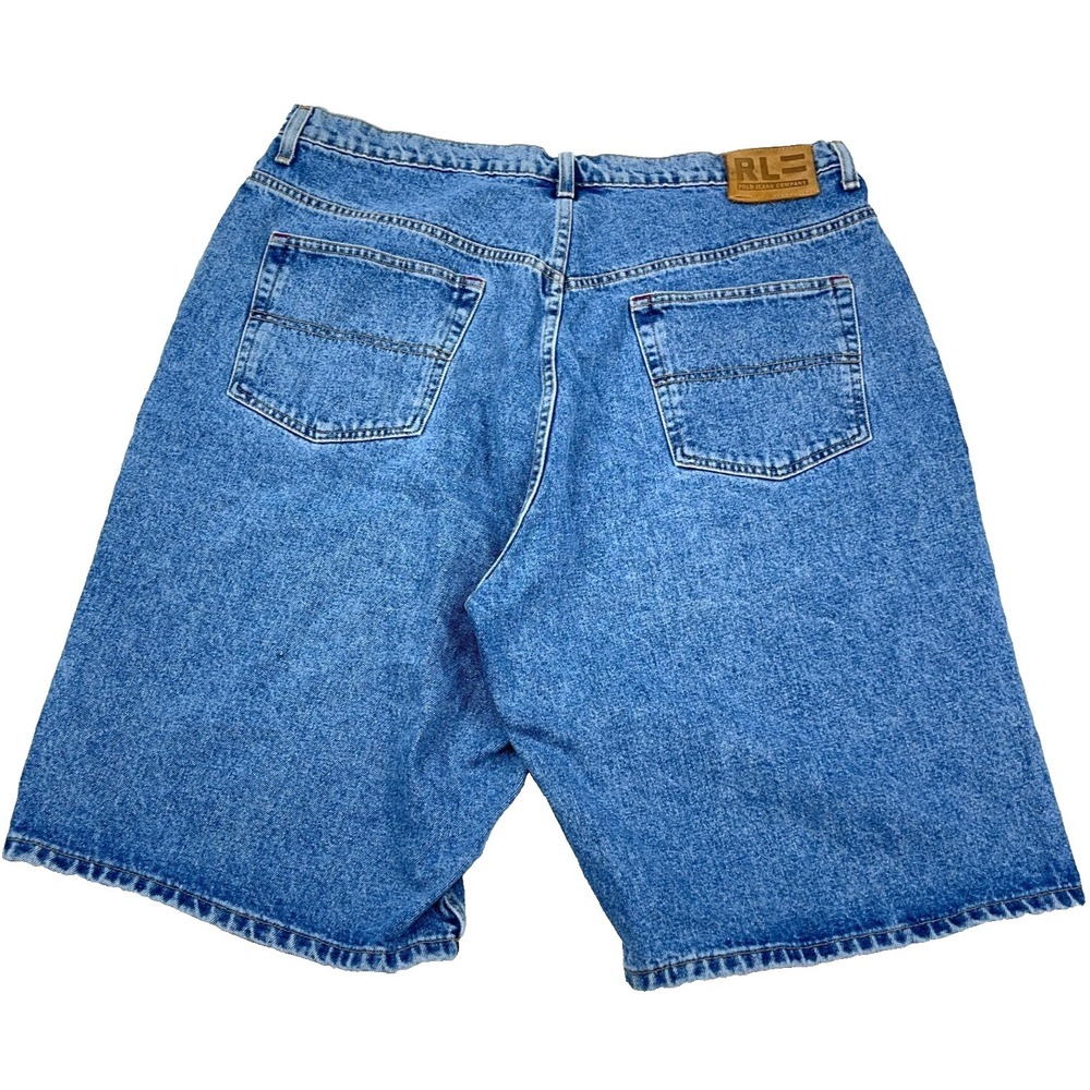 Vintage Ralph Lauren Shorts Men 38 Y2K Baggy Jorts Banker Rap Skate FLag Patch